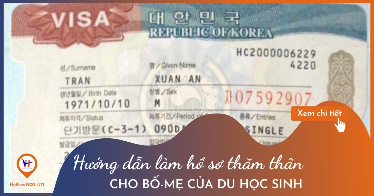 Hướng dẫn làm hồ sơ xin visa thăm thân Hàn Quốc